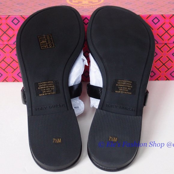NIB Tory Burch Crystal Embellished Miller Pave Sandal BLACK US 7.5 8 10.5 11 - Picture 16 of 16